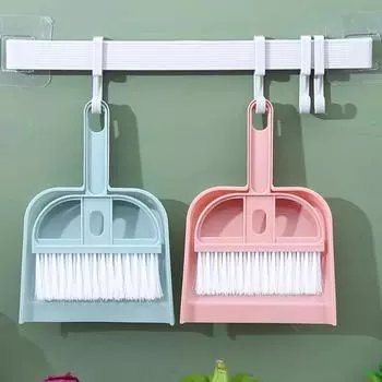 Desktop Mini Broom Dustpans Set With Garbage Shovel Nordic Color For Household Desktop Cleaning Tools