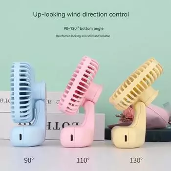 Desktop mini fan, ultra long standby time USB three speed cool breeze, silent portable handheld, minimalist outdoor summer gift зелёный