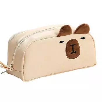 Desktop Organizer Capybara Pen Case Black Cat Panda Zipper Pencil Pouch School Supplies