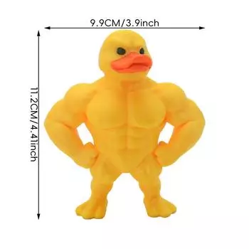Desktop Originality Ornament Muscular Little Yellow Duck Stress Relieving Toy