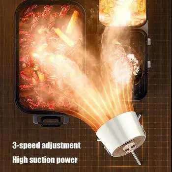 Desktop Range Hood Extractor Hood Large Suction USB Charging Cooker Hood Detachable with Filter for Indoor BBQ Hot Pot