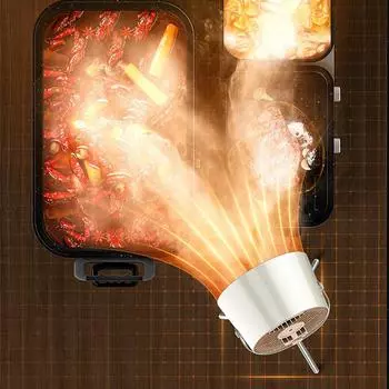 Настольная вытяжка, маленькая кухонная вытяжка, большая всасывающая USB-зарядка, вытяжка для выхлопных газов, съемная, 3 передачи для внутреннего барбекю с горячим горшком