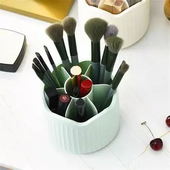 Desktop Rotating Makeup Brush Storage Rotary Storage жёлтый