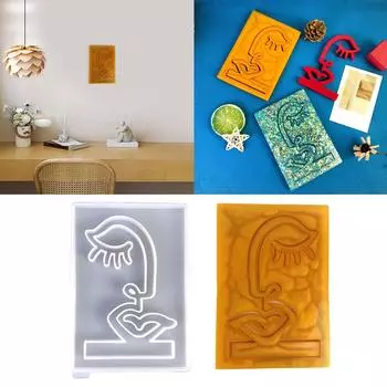 Настольные скульптуры Литейные формы Термостойкие силиконовые формы Формы для декора силуэтов лиц