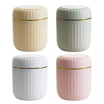 Desktop Trash Can Garbage Bin with Lid Cover Container for Offices Home белый
