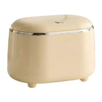 Desktop Trash Can Mini Trash Basket Large Mouth ABS Mini Trash Can Paper Basket with Lid Yellow жёлтый