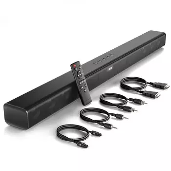 DESOBRY Soundbar для ТВ Bluetooth-динамика ПК-динамик 3 режима эквалайзера Совместимость с USB-входом Совместимость с музыкой/играми/фильмами/Оптический цифровой/Подключение AUX/HDMI