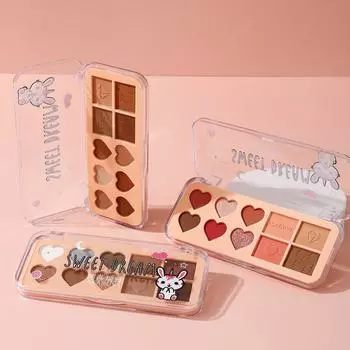 Десять цветов, матовый туман, лоток для теней для век, цвет земли, водонепроницаемый, легкий ремонт цвета, румяна, встроенный лоток для макияжа 01#