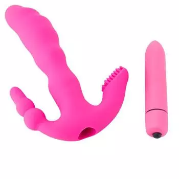 Десятичастотный вибрирующий стержень Trident, вагинальный вестибулярный стержень двойного назначения, AV вибрирующий стержень, имитирующий половой член, женский мастуратор, товары для взрослых