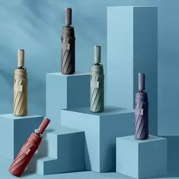 Десятикостный трехсекционный зонт, складной зонт от непогоды и дождя, мужской простой зонт для северного ветра 23 inch 10 bone розовый