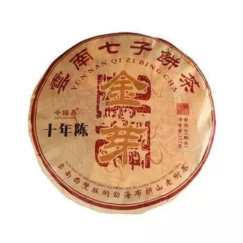 Десятилетний чай Джинья Спелый чай Пуэр Спелый чайный пирог Menghai Bulang Mountain 357г