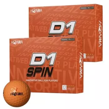 десятка Honma Golf D1 SPIN Orange BT2301 2023 2 дюжины 24 мяча карта магазина включена [2 комплекта] *Оригинал