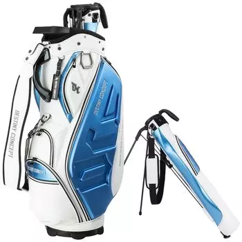 DESTINY CONCEPT Dual Caddy Bag DUAL Club Case [DESTINY CONCEPT] DC-X14B Self-Stand Built-in (HLF-BLUE)