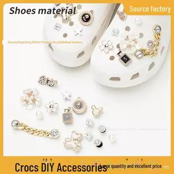 Detachable Bear Diamond Flower Chain Buckle - Versatile Metal Shoe Decorations