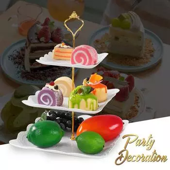 Detachable Cake Stand Wedding Birthday Party 2/3 Tier Pastry Cupcake Fruit Plate Serving Dessert Holder Home Wedding Party Decor