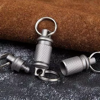 Detachable Car Keychain 360 Degree Rotation Rotate Buckle Titanium Zinc Zinc Alloy Keychain Camping серебряный