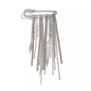 Detachable Cross Pendant Jeans Chain Heart Trousers Decoration Unisex Style D