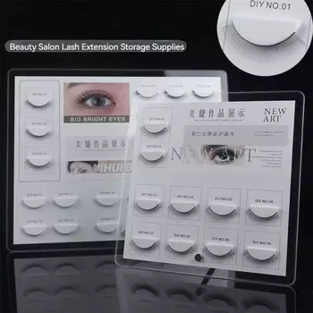 Detachable Eyelash Display Board 10/12/16/20 Grids Acrylic Lash Holder Full Strip 10 Grids