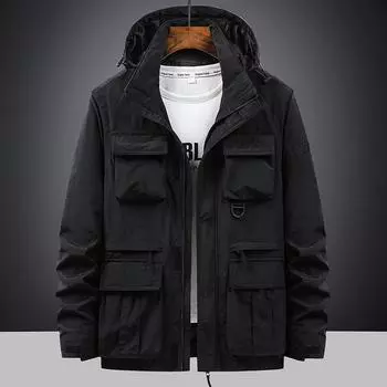 Detachable Jacket Men s New Spring and Summer Outdoor Windproof Jacket Loose Plus Size Casual Multi-pocket Tooling Jacket M