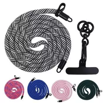 Detachable Mobile Phone Lanyard Universal Rotatable Clasp Crossbody Phone Strap 120cm Long Safety Rope Neck Band Cord Chain