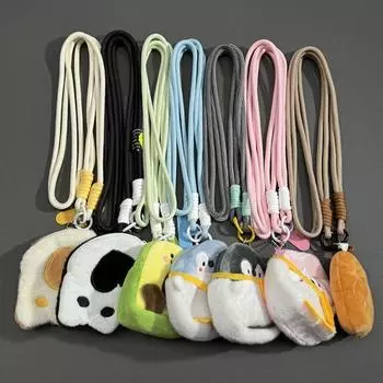 Detachable Plush Penguin Coin Purses Anti-Lost. Plush Wallet Phone Straps Phone Case Style F
