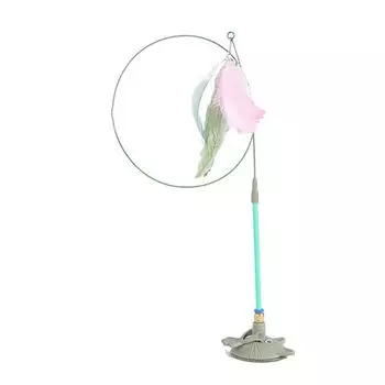 Detachable Suction Cup Cat Teaser Stick Bite Resistant Cat Playing Teaser Wand Relieve Boredom