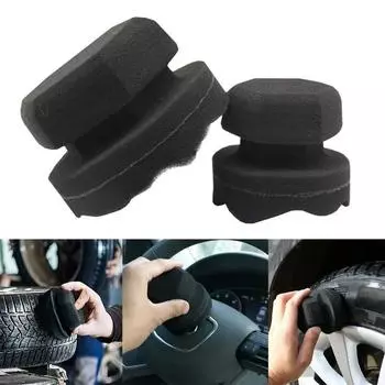 Detailing Brush Car Wash Black Tire Cleaning Tools Car Cleaning Tire Waxing Sponge Car Detailing Brush