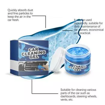 Detailing Tools For Cars Car Interior Crevice Detailing Putty Air Vent Car Cleaner Reusable Soft Dust Cleaning Slime For