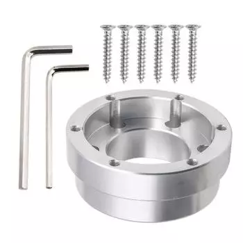 Деталь для модификации игры, алюминиевая проставка для рулевого колеса, 13/14-дюймовая пластина-адаптер для рулевого колеса с винтами чёрный