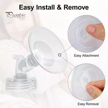 Деталь молокоотсоса. Фланцевые вставки. Преобразование. Идеально подходит. Пищевые материалы, не содержащие бисфенола А. Деталь молокоотсоса. Женские поставки. 20mm