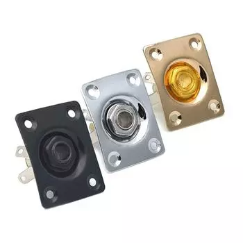 Детали электрогитары Пластина разъема и винты Выходной разъем Стереоразъем Входной разъем Выходной разъем серебряный