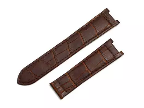 Детали часов King Watch, совместимые с внешним ремнем Cartier Pasha Belt, тисненый крокодиловый коричневый, 18 мм [импортный оригинал]