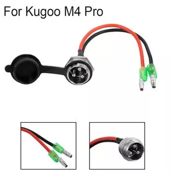 Детали для электросамоката, зарядное устройство с Т-образной головкой, 3-контактный разъем для скейтборда и самоката KUGOO M4 PRO, сменная зарядка