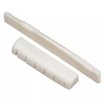 Детали для гитары Аксессуары для 6-струнной гитары Гитарный бридж Кость Бридж Седло и порожек Акустическая гитара белый