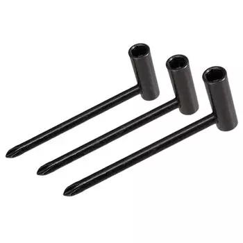 Детали для гитары GOODCHI, трубный ключ, шестигранный ключ с длинной ручкой, трубный ключ для ремонта анкерного стержня гитары, набор из 3 штук 6,35 мм (черный) чёрный