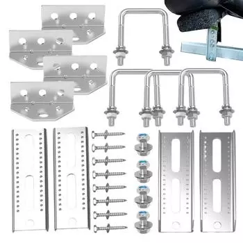 Детали для лодочных прицепов Кронштейны для коек для прицепов с гидроциклами 8-дюймовый оцинкованный поворотный верхний кронштейн для коек Комплект деталей и аксессуаров для лодочных прицепов серебряный