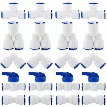 Детали для подключения очистителя воды CESFONJER, аксессуары для кондиционера воды, фитинги для труб обратного осмоса, 14-дюймовые прямые соединители для воды