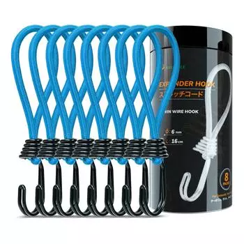Детали для растягивающегося шнура Brotree, резиновый крючок, двойной крючок, набор из 8 штук для палатки, кемпинга, использования на открытом воздухе, палатки/брезента