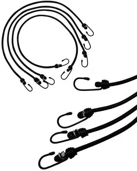 Детали для растягивающегося шнура, двойные крючки для палатки, кемпинга, набор из 4 прочных резиновых стяжек для навеса длиной 60 см, идеально подходящих для каравана