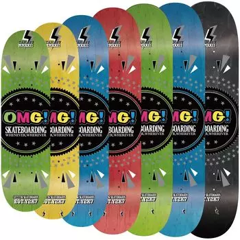 Детали для скейтборда TAIGA4 Logo Deck Canadian Hard Rock Maple OMG! 100% (Черный, 8.25) чёрный