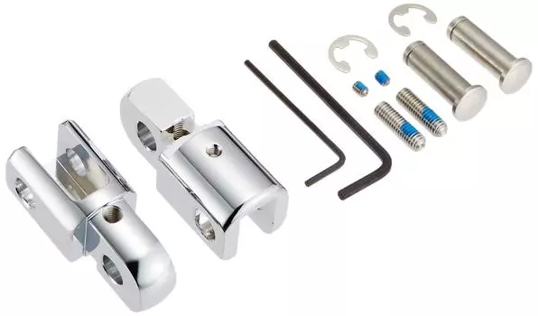 Детали для велосипеда Kijima, комплект из 2 кронштейнов для левого и правого колес, хромированный, тип Harley HD-05266