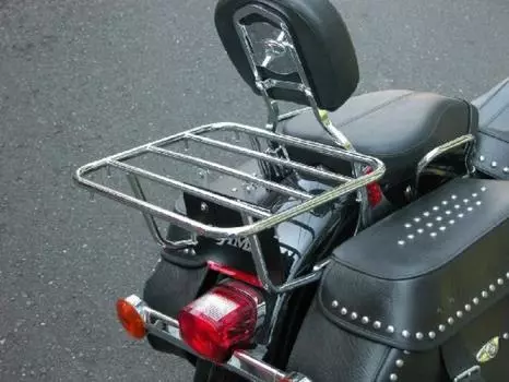 Детали для велосипеда Kijima Задний багажник Meeting Стальное тандемное сиденье Совместимо с Harley FLSTC Хромированное ( 00- 11) HD-08122