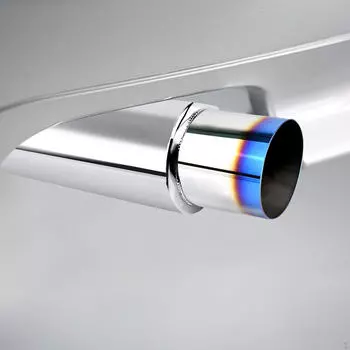 Детали глушителя выхлопной системы автомобиля, зеркально полированная труба, задний глушитель