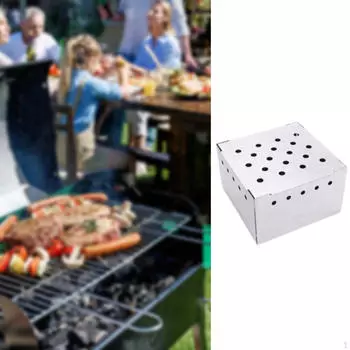 Детали коробки для гриля для барбекю Добавить коптильню из нержавеющей стали для улицы Style F_Short style