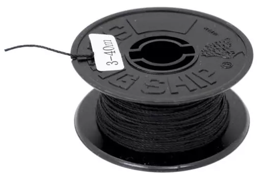 Детали парусного корабля Woody Joe, хлопковая веревка, черный материал для хобби № 03 #3 (Диаметр 0,8 мм/40 м) чёрный