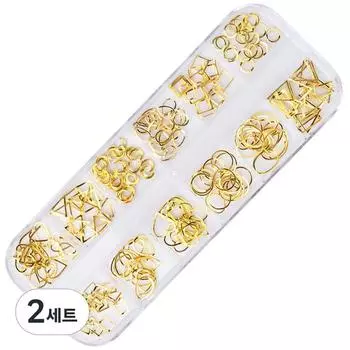 Детали подвесок для ногтей May Brown в форме космоса, 12 видов, золото, 2 комплекта