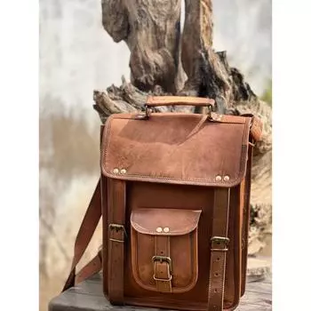 Детали: Повседневная сумка Masters из козьей кожи (унисекса) Отделение для телефона с мягкой подкладкой для книги и iPad, фитинги из твердой латуни 9 x 11 in коричневый