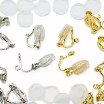 Детали сережек золото серебро 2 цвета 10 пар 20 штук с силиконовым покрытием аксессуары ручная работа ремесло металлическая фурнитура материал клипса (золото серебро)