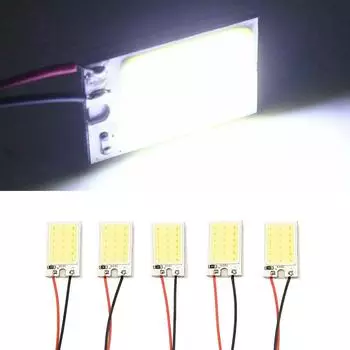 Детали Светодиодные панельные светильники Аксессуары 5шт. Белая COB 18LED Внутренняя лампа T10
