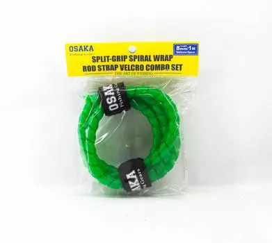 Детали удилища Crimson Osaka, раздельная рукоятка, протектор удилища, липучка OSV-1M, зеленый (6046)